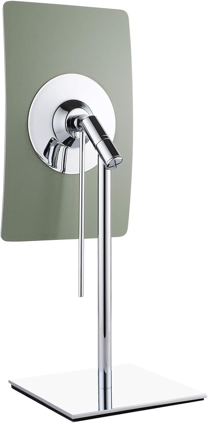 DOWRY 5X Tabletop Magnifying Makeup Mirror Adjustable Rectangular Vanity Mirror for Bedroom 304 Stainless Steel Gifts for Women Wife Mom Teengirls Polished Chrome