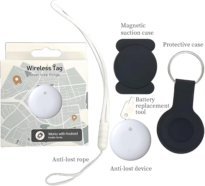 Android Mini Tracker Smart Tags localizador Locator Works with Google Find My Device (Android Only), for Wallet Car Luggage Vehicle Motorcycle Tracking Device Worldwide,Waterproof Not GPS Tracker