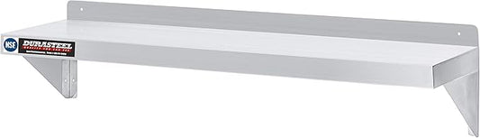 DuraSteel Stainless Steel Wall Shelf - 48" Wide x 12" Deep Commercial Grade - NSF Certified - Industrial Appliance Equipment (Restaurant, Bar, Home, Kitchen, Laundry, Garage and Utility Room)