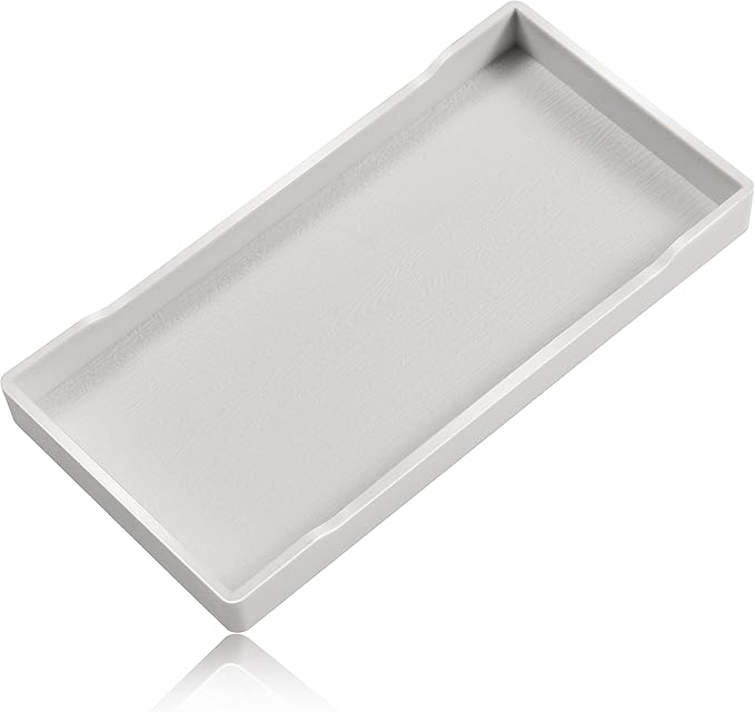 Small White Mini Tray (8 inch x 4 inch) for Serving Accessory, Spa, Coffee, Drinks, Wine, Tea, Bar, Party, Towel, Seasoning, Perfume or Display Use.
