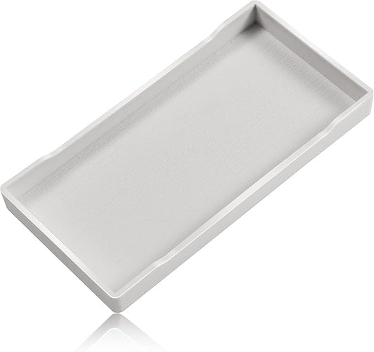 Small White Mini Tray (8 inch x 4 inch) for Serving Accessory, Spa, Coffee, Drinks, Wine, Tea, Bar, Party, Towel, Seasoning, Perfume or Display Use.