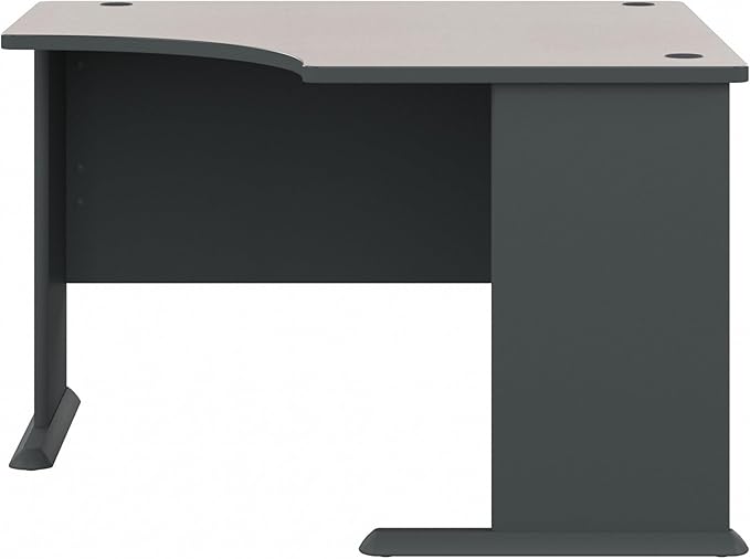 Bush Business Furniture Series A 48W Corner Desk in White Spectrum and Slate, Small Computer Table for Home or Professional Office