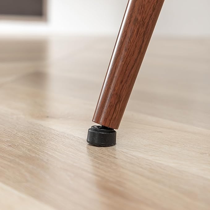 LUNLING Mid Century Modern Dining Room Chairs Set of 2 Accent Faux Leather Chair Bentwood Frame with Armrest,Upholstered Seat,Metal Legs Chair,Adjustable Foot for Kitchen Room Desk Chairs(Blue)