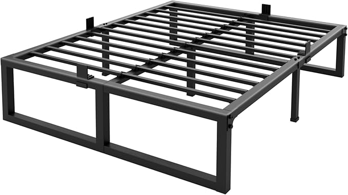16 inch California King Bed Frame,3500 lbs Heavy Duty Metal Platform,Steel Slats Support/No Box Spring Needed/Noise Free/Non-Slip/Easy Assembly