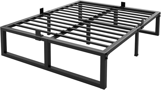 16 inch California King Bed Frame,3500 lbs Heavy Duty Metal Platform,Steel Slats Support/No Box Spring Needed/Noise Free/Non-Slip/Easy Assembly