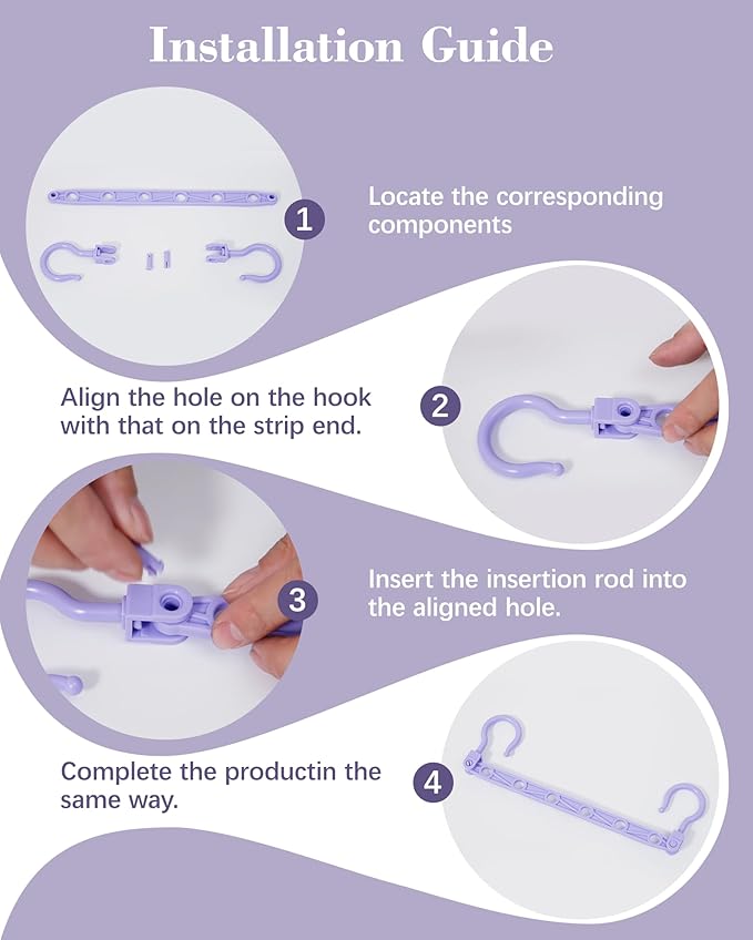 Space Saving Hangers for 48 Clothes, Reinforced Collapsible Hangers with 360° Swivel Hook, Hanger Hooks Space Saver for Closet Organizers and Storage, Dorm Room Essentials, Fully Assembled, Colorful