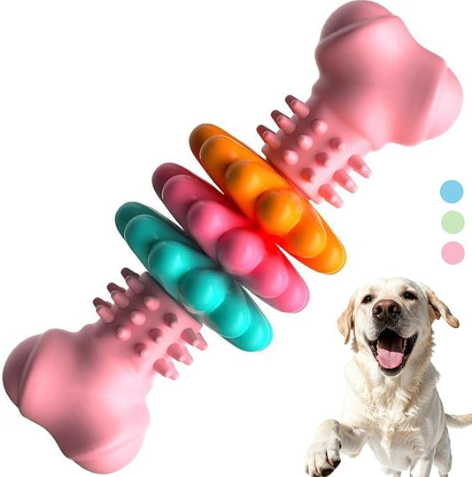 Puppy Teething Toy, Indestructible Dog Chew Toys for Aggressive Chewers, Interactive Bone Dog Toy for Small & Medium Breeds, Tough Puppy Toys to Keep Them Busy and Clean Teeth