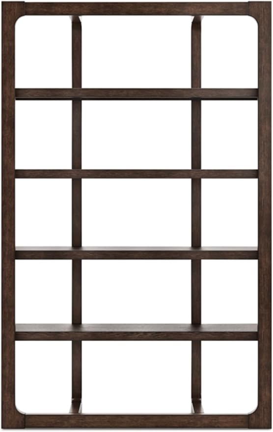 Signature Design by Ashley Breckington Contemporary Wood Framed 76" Bookcase with 4 Shelves, Dark Brown