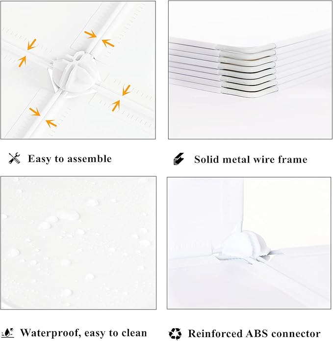 AWTATOS Cube Storage Organizer, Storage Cubes Shelves Bookshelf, 6 Cube Closet Organizers and Storage, DIY Stackable Plastic Clothes Organizer Shelving for Bedroom, Home, White