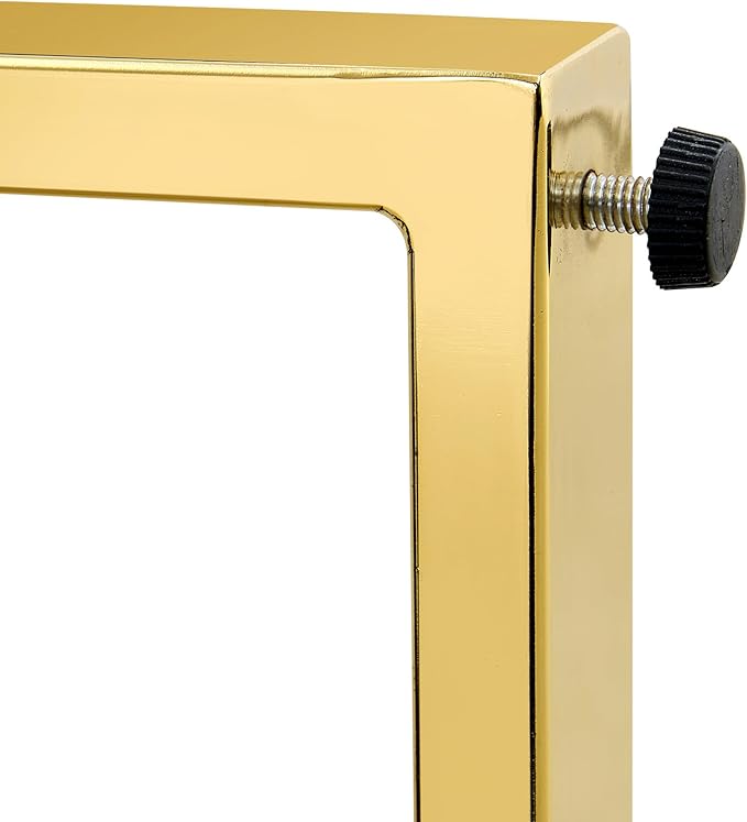 Modern Dining Chairs Set of 6, White Faux Leather Kitchen Chairs, Upholstered Armless Dining Room Chair with Gold Mental Legs Heavy Duty, Comfortable (White and Gold, Set of 6)