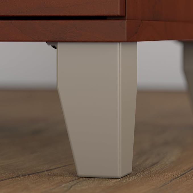 Bush Furniture Somerset 72W 3 Position Sit to Stand L Shaped Desk with Hutch in Hansen Cherry | Adjustable Height Table for Home Office