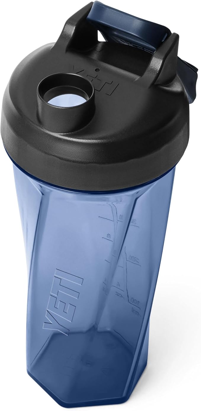 YETI Yonder Helimix Vortex Blender Shaker Bottle Holds up to 27oz | No Blending Ball or Whisk | USA Made | Portable Pre Workout Whey Protein Drink Shaker Cup | Dishwasher Safe, Navy