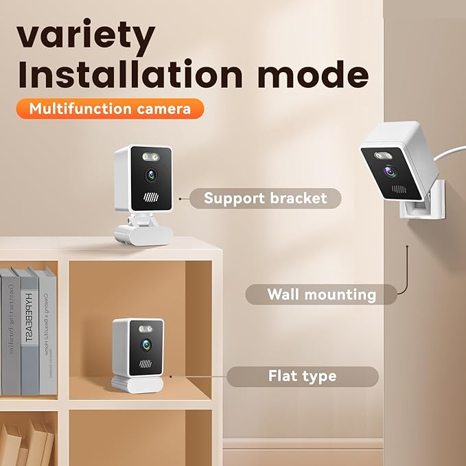Indoor Security Camera for Baby Monitor,1080P Home Security Camera w/ 2-Way Audio,Motion Detection,Cloud & SD Card Storage,Night Vision(2.4G WiFi Connection)