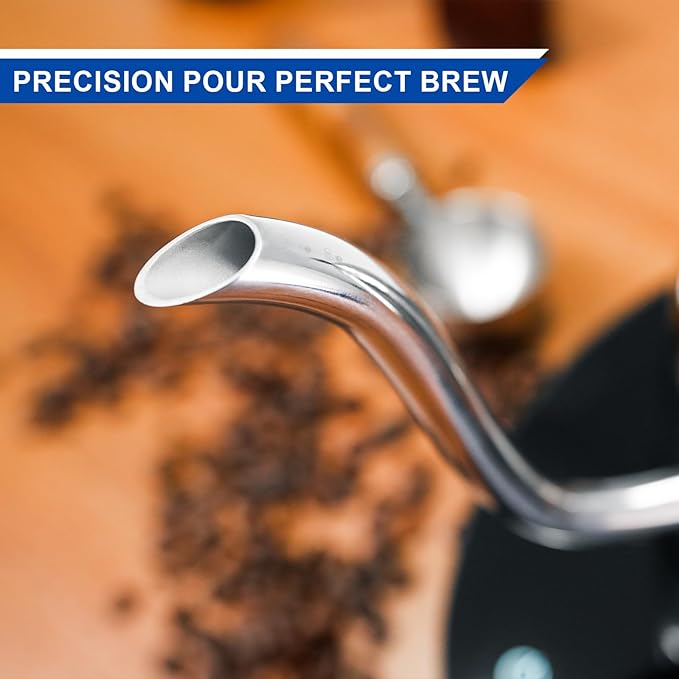 Bonavita Cosmopolitan 1.0L Gooseneck Electric Kettle, Stainless Steel Water Boiler for Coffee Brew and Tea Precise Pour Control, 6 Preset Temps, Glass Touch Panel, 1200W Fast Boil, Mirror Polished