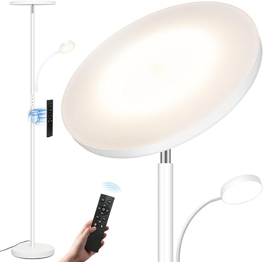 Floor Lamp,Upgraded 42W/4200LM Super Bright Floor Lamp,2-in-1 LED Dimmable Standing Lamp with Reading Light,Tall Standing Lamp with Stepless Dimmable,Modern Floor Lamps for Living Room,Bedroom,Office