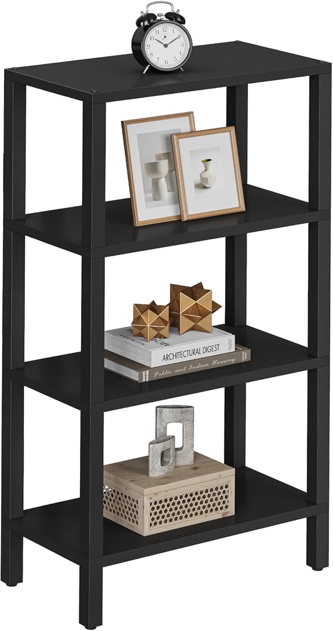 TUTOTAK Small Side Table, Narrow End Table, Skinny Sofa Table, Slim Nightstand, Couch Table, Living Room, Bed Room, Black TB01BK078