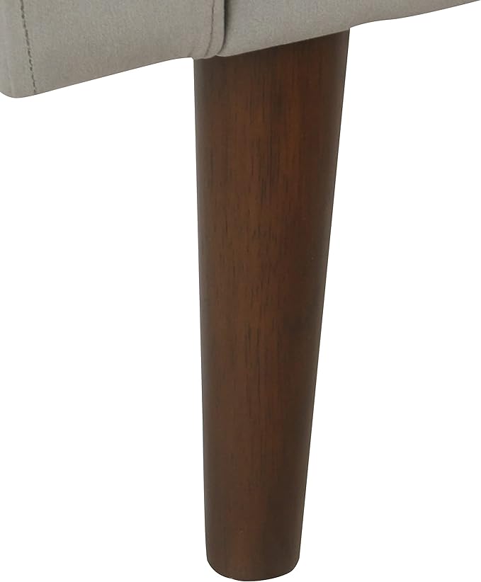 Homepop Home Decor | Upholstered Modern Velvet Storage Ottoman Bench | Ottoman Bench with Storage for Living Room & Bedroom | Decorative Home Furniture, Gray