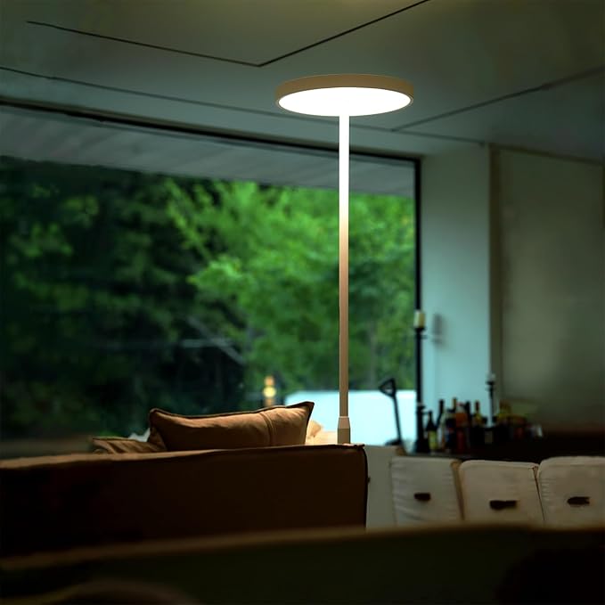 Floor Lamp Modern - Motion Sensor, Standing Light for Bedroom, Living Room & Office - Double-Sided Illumination, 36000+h Lifetime, 7200LM, 4000K, White Floor Lamp, Natural Daylight