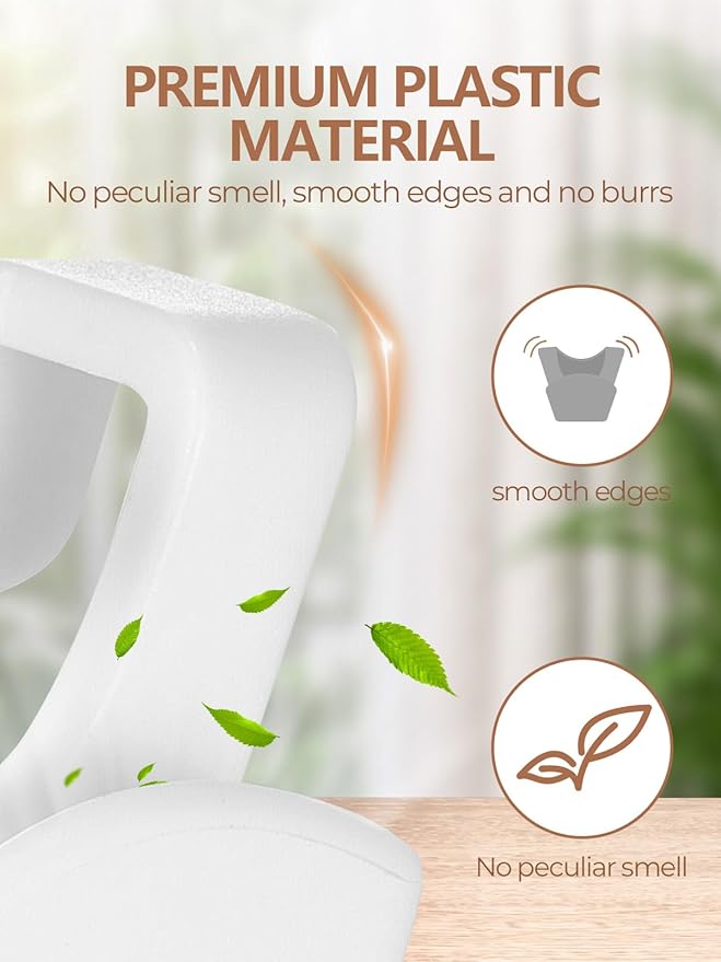 HOUSE DAY Space Saving Hangers 20 Pack, Clothes Hanger Connector Hooks, Heavy Duty Closet Space Saver, Small Space Solutions, Cascading Dorm Room Closet Organizer and Storage - White