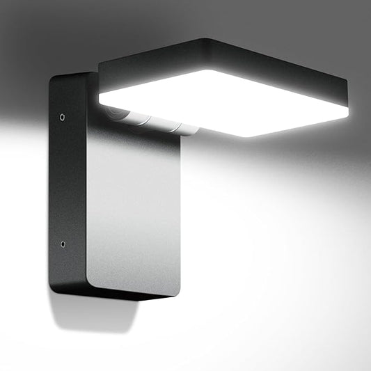 Juyace 60W Led Outdoor Wall Park Flood Light Modern Exterior Security Lighting Fixture for House with Rotate Freely 6000lm 5000k IP65 Waterprroof Floodlight for Above Garage