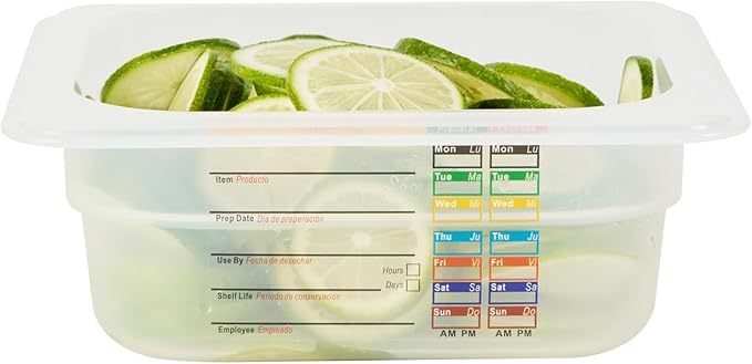 Restaurantware Food Storage Container 1 Pack of 6.8 x 6.2 x 2.5 Inches Plastic Stackable Storage Box White Reusable Label Container Dishwasher Safe For Restaurants And Kitchens