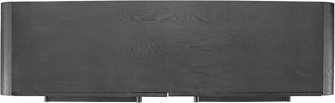 Christopher Knight Home Rulor Modern Console Table with Drawers, Wooden Narrow Console Table with Storage, Minimalist Narrow Entryway Table for Hallway, Behind The Couch, Living Room, Black