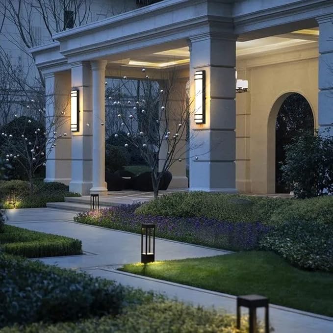 Sytmhoe Exterior Wall Lights,23.6in 36W LED Modern Porch & Patio Wall Light Fixture, Black Aluminum Exterior Sconce Wall Mounted Lights Suitable for Garage Living Room Courtyard House(3000K)