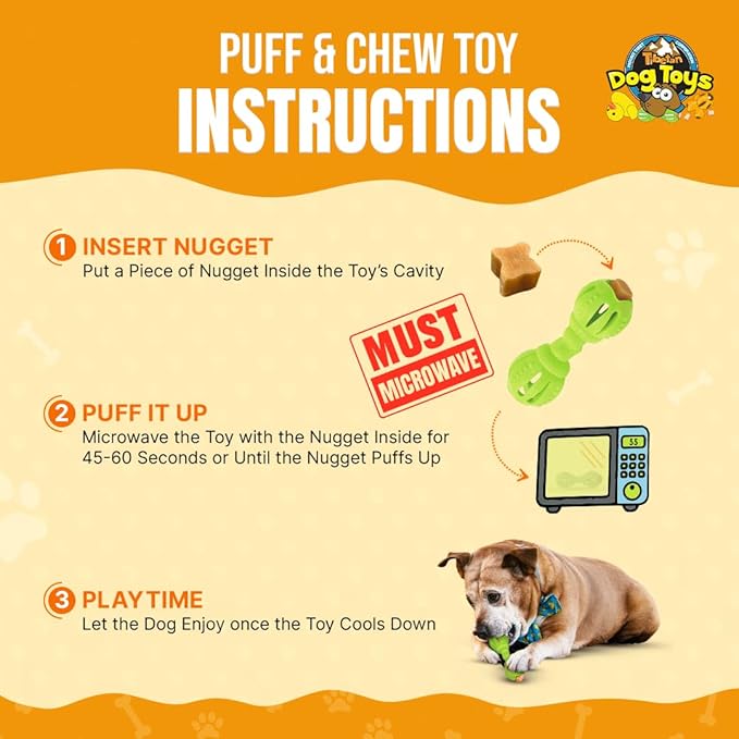 Tibetan Dog Chew Yak Cheese Puff & Chew - Fun Interactive Treat Dispenser Toy for Dogs - Training, Teething, Calming, Mental Stimulation - Bone Dumbbell - Fluorescent Green (1 Toy, 5 Nuggets)