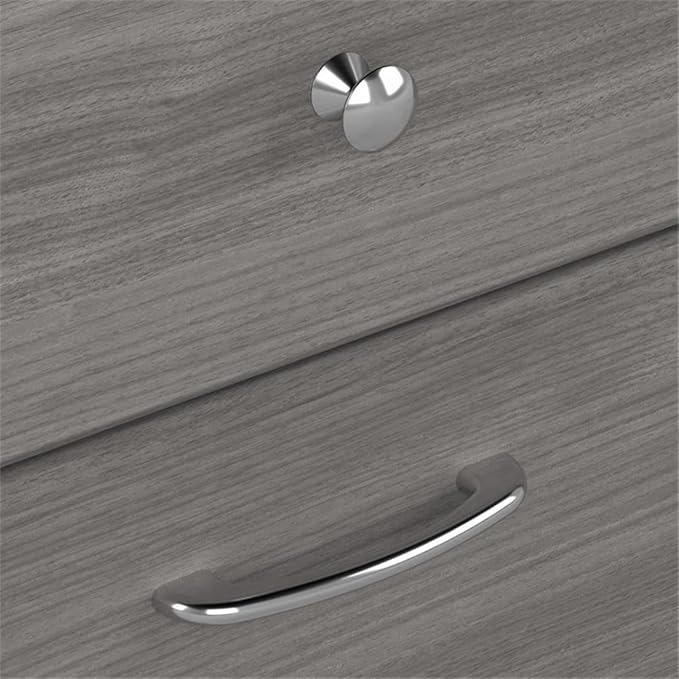 Bush Furniture L Shaped Desk with Drawers for Executive and Home Office | Cabot Collection Corner Table with Storage and Chrome Hardware | 72Wx23DX42W Return