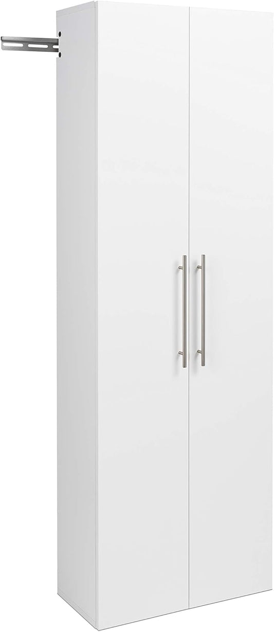 Prepac HangUps 24" Large Garage Cabinet, Bathroom Cabinet Wall Mount, Ideal for Garage, Kitchen and Laundry Organization 24" W x 72" H x 12" D, White
