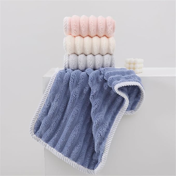 Soft Bath Towels Set, Microfiber Ribbed Oversized Bath Towels Extra Large for Bathroom, Home, Hotel, Spa, Beach, Pool, Gym (8-Piece Towel Set, Pink)