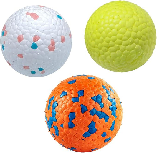 Indestructible Floating Bouncy Balls for Small Breed Dogs - Lightweight, Durable, Odourless - 2.5" - 3 Pack