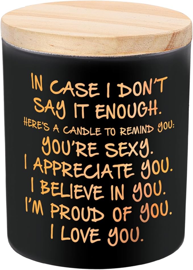 BFJLIFE Candles Gifts for Him Men Romantic Unique Husband Boyfriend Gifts for Valentines Fathers Day Christmas Anniversary Birthday Stocking Stuffers Novelty Lavender Scented Soy Candle