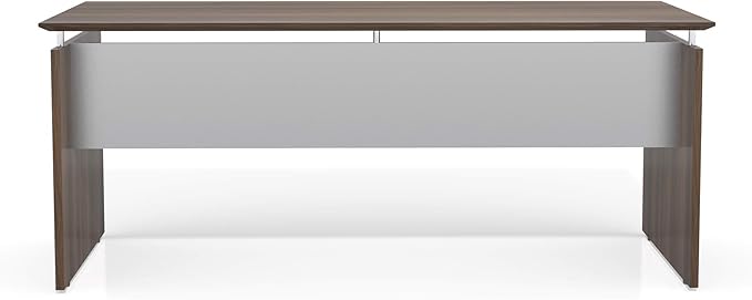 Mayline MNDS72TBS Medina Straight Edge Desk, 72"W, Textured Brown Sugar Laminate