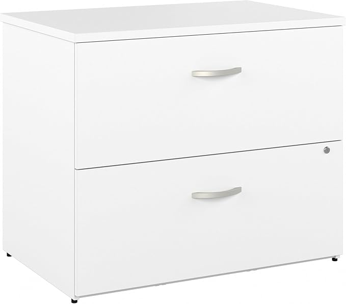 Bush Business Furniture Studio C Locking Lateral File Cabinet in White