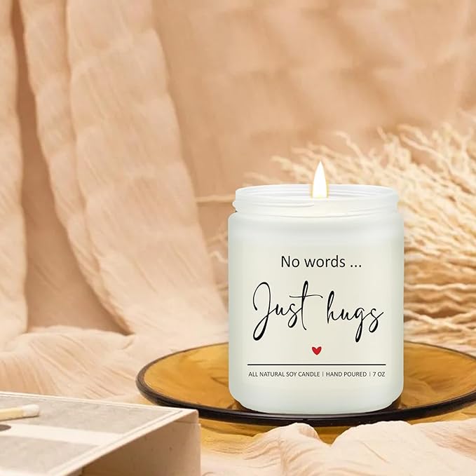 Bereavement Gifts - Sympathy Gift for Loss of Loved - Get Well Soon, Thinking of You, Feel Better Cheer Up, After Surgery Gfits for Women - Lavender Scented Candle