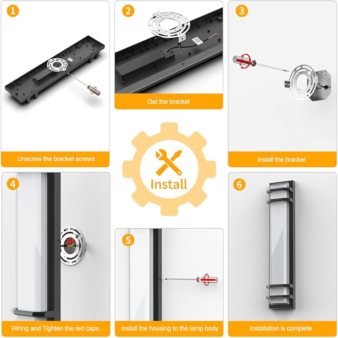 Sytmhoe Exterior Wall Lights,2Packs 36w Dimmable LED Modern Porch & Patio Wall Light Fixture, 23.6in Black Exterior Sconce Wall Mounted Lights Suitable for Garage Living Room Courtyard House(3000K)