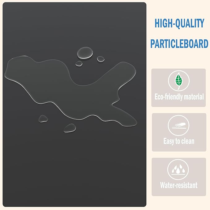 Narrow End Table, Large Sofa Side Table, Farmhouse Nightstand with Storage Shelve, Slim Bedside Table for Living, Room Bedroom, Lounge Black MLBZ17B