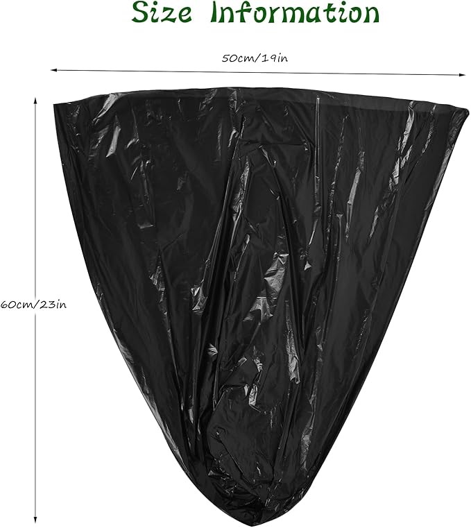 Dog Poop Trash Can with Lid for Outdoors，12-Liter Trash Can with 180PCS Black Plastic Bags, Pet Waste Container，Black-Y+180BK