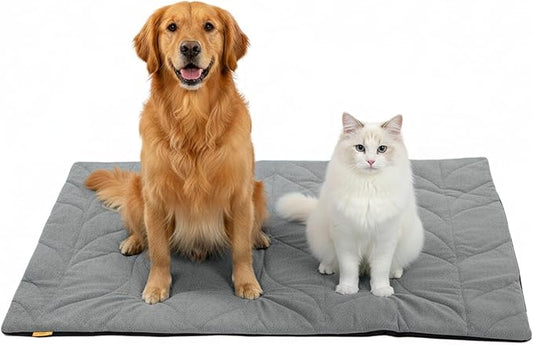 Dog Heating Pad (56"x40") - Waterproof Electric Heated Mat & Pet Bed for Indoor and Outdoor Use, Chew Resistant Cord, Machine Washable Cover with Wheat Pattern Quilting, for Cats and Pets
