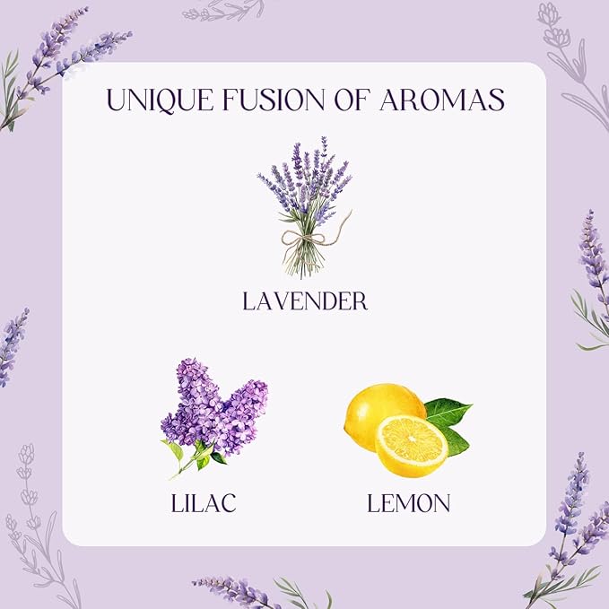 Lavender Candle, Scented Candles Gift Set for Stress Relief, 6 Votive Candles for Women and Men, Birthday Candle Gifts for Women, Christmas Candles for Women (Purple, 14 oz)