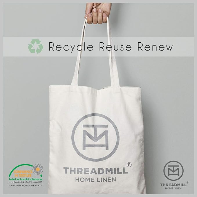 Threadmill 100% Cotton Sheets for Full Size Bed - 600 Thread Count Full Bed Sheets Set with 16” Deep Pocket - Damask Stripe Sateen Weave 4-Piece Bedding Set with Cooling Effect, Blue