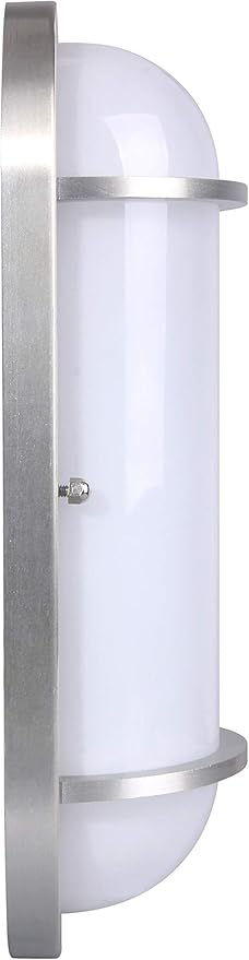 LIT-PaTH Outdoor Wall Lantern, LED Bulkhead for Wall Sconce Light, 12W, 1000 Lumen, 3000K Warm White, Aluminum Housing, PC Cover