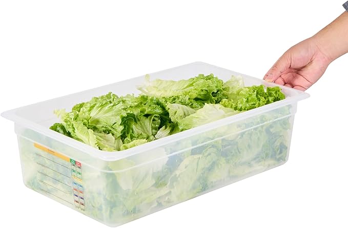 Restaurantware Food Storage Container 1 Pack of 20.7 x 12.6 x 5.9 Inches Plastic Stackable Storage Box White Reusable Label Container Dishwasher Safe For Restaurants And Kitchens