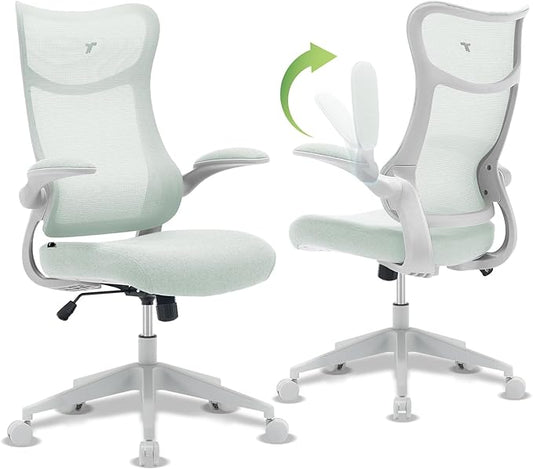 TT Airflex V2 Mesh Ergonomic Super Soft Wide Cushion Office Computer Desk Chair Adjustable Arms (Minty Green)