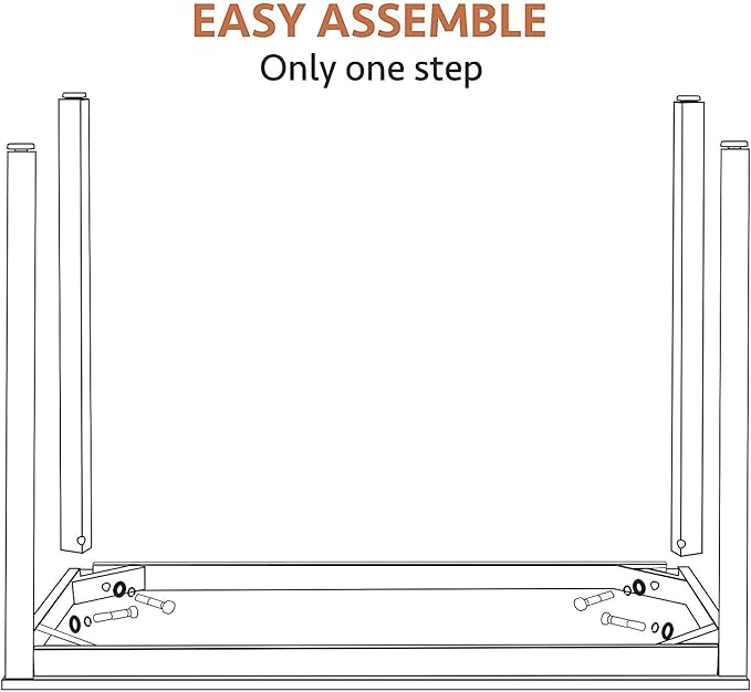 BIBOC 24X55 inches Computer Desk/Dining Table, Office Desk, Composite Wood Board Sturdy Writing Workstation for Home Office Walnut and Black Legs