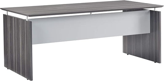 Mayline MNDS63LGS Medina Straight Edge Desk, 63"W, Gray Steel Laminate