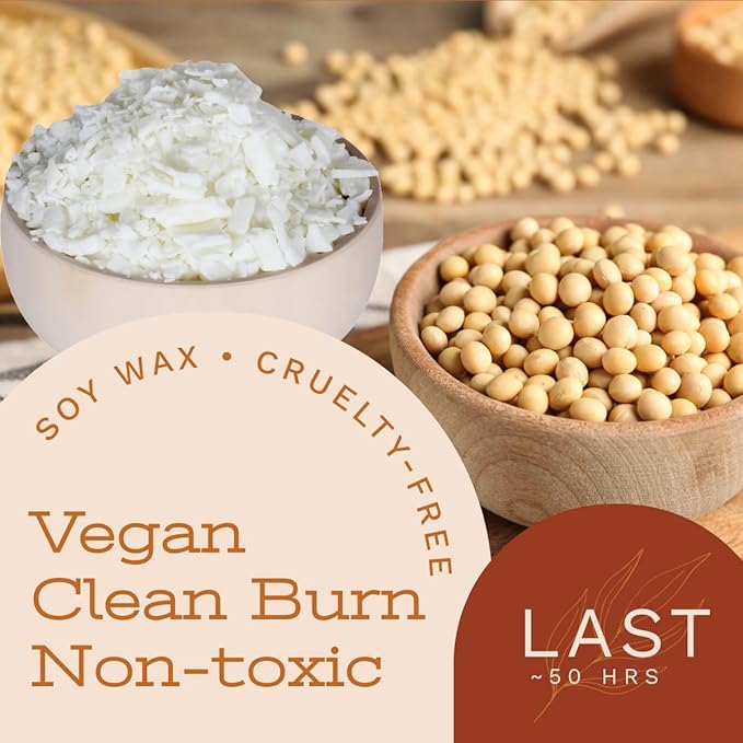 SENSE ISLAND Amber Sandalwood Scented Candles for Men&Women | Natural Soy Candle 7oz, up to 50 Hrs Burn Time Upgraded Formula for Authentic Sandalwood Aroma