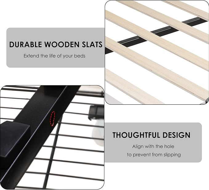 Keyluv Modern Upholstered Bed Frame with 4 Storage Drawers, Button Tufted Headboard Design, Solid Wooden Slat Support, Easy Assembly, Velvet, Beige, Full Size