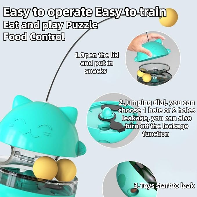 Rabbit Treat Puzzle, Rabbit Treat Dispenser Toy, Tumbler Interactive Ball Bunny Feeder, Bunny Food Ball Snacks Temptations, Food Puzzle Toys for Cats (Red)